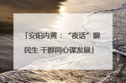 安阳内黄：“夜话”聊民生 干群同心谋发展