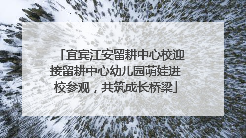 宜宾江安留耕中心校迎接留耕中心幼儿园萌娃进校参观，共筑成长桥梁
