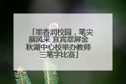 墨香润校园，笔尖展风采 宜宾翠屏金秋湖中心校举办教师三笔字比赛
