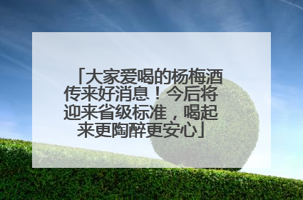 大家爱喝的杨梅酒传来好消息！今后将迎来省级标准，喝起来更陶醉更安心