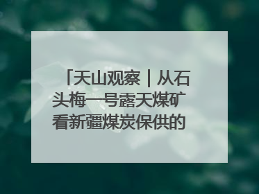 天山观察｜从石头梅一号露天煤矿看新疆煤炭保供的量与“智”