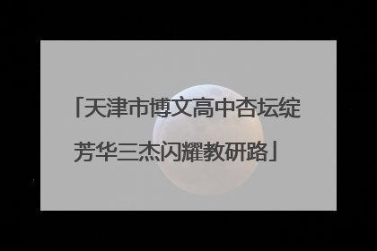 天津市博文高中杏坛绽芳华三杰闪耀教研路