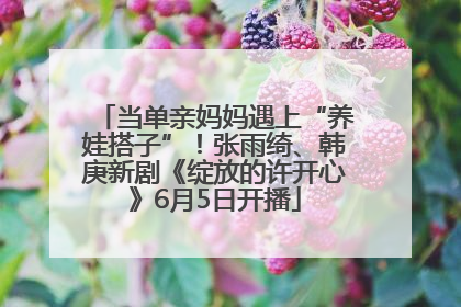 当单亲妈妈遇上“养娃搭子”！张雨绮、韩庚新剧《绽放的许开心》6月5日开播