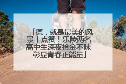 德，就是最美的风景丨点赞！乐陵两名高中生深夜拾金不昧 彰显青春正能量