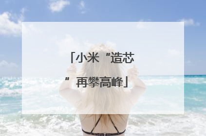 小米“造芯”再攀高峰