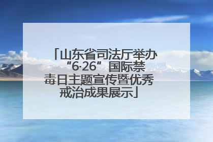 山东省司法厅举办“6·26”国际禁毒日主题宣传暨优秀戒治成果展示