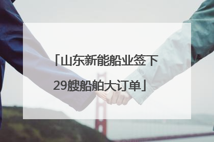 山东新能船业签下29艘船舶大订单
