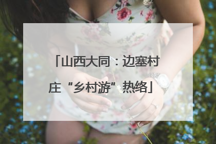 山西大同：边塞村庄“乡村游”热络