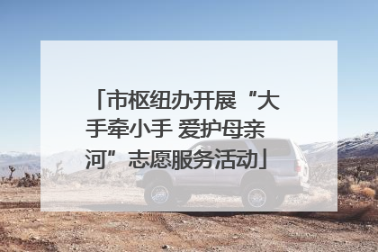 市枢纽办开展“大手牵小手 爱护母亲河”志愿服务活动