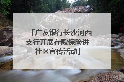 广发银行长沙河西支行开展存款保险进社区宣传活动