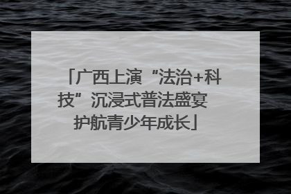 广西上演“法治+科技”沉浸式普法盛宴 护航青少年成长