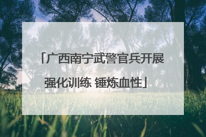 广西南宁武警官兵开展强化训练 锤炼血性