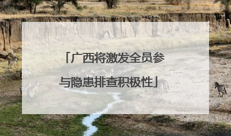 广西将激发全员参与隐患排查积极性