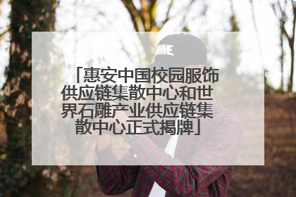惠安中国校园服饰供应链集散中心和世界石雕产业供应链集散中心正式揭牌