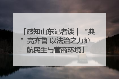 感知山东记者谈｜“典”亮齐鲁 以法治之力护航民生与营商环境