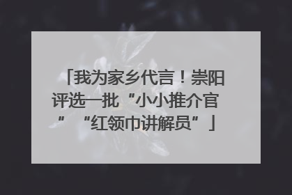 我为家乡代言！崇阳评选一批“小小推介官”“红领巾讲解员”