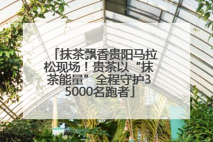 抹茶飘香贵阳马拉松现场！贵茶以“抹茶能量”全程守护35000名跑者