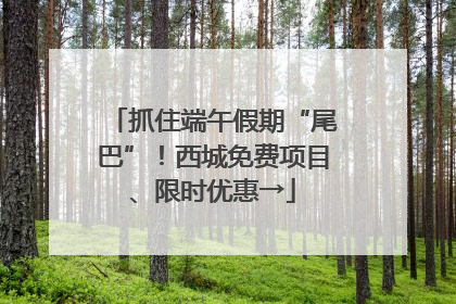 抓住端午假期“尾巴”！西城免费项目、限时优惠→