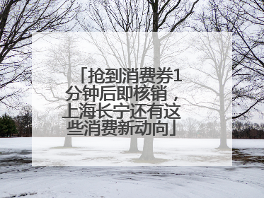 抢到消费券1分钟后即核销，上海长宁还有这些消费新动向