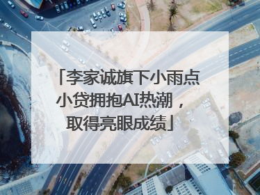 李家诚旗下小雨点小贷拥抱AI热潮，取得亮眼成绩
