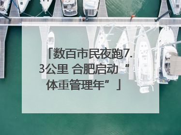 数百市民夜跑7.3公里 合肥启动“体重管理年”