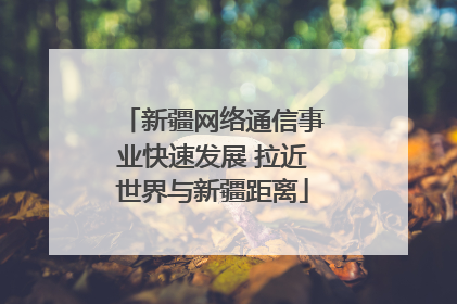 新疆网络通信事业快速发展 拉近世界与新疆距离