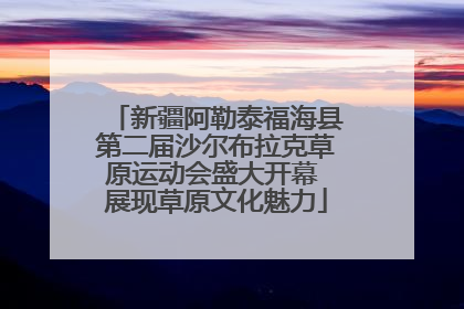 新疆阿勒泰福海县第二届沙尔布拉克草原运动会盛大开幕 展现草原文化魅力