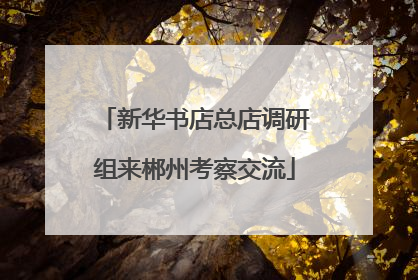 新华书店总店调研组来郴州考察交流