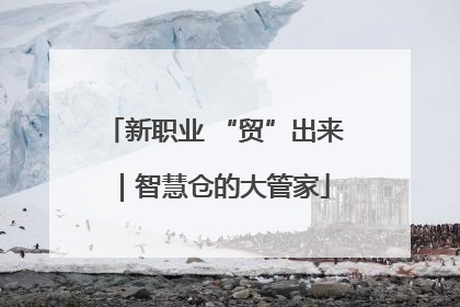 新职业 “贸”出来｜智慧仓的大管家