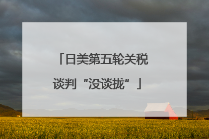 日美第五轮关税谈判“没谈拢”