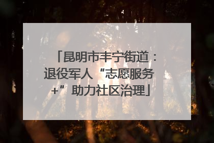昆明市丰宁街道：退役军人“志愿服务+”助力社区治理