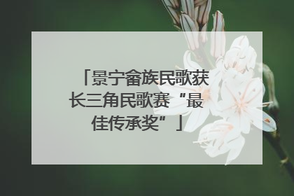 景宁畲族民歌获长三角民歌赛“最佳传承奖”