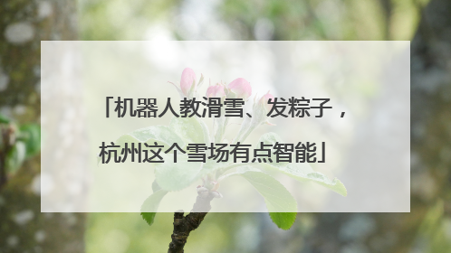 机器人教滑雪、发粽子，杭州这个雪场有点智能