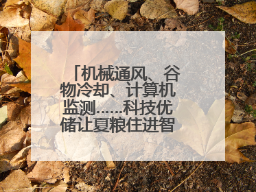 机械通风、谷物冷却、计算机监测……科技优储让夏粮住进智慧的“家”