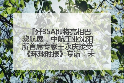 歼35A即将亮相巴黎航展，中航工业沈阳所首席专家王永庆接受《环球时报》专访：未来数量可以有很多