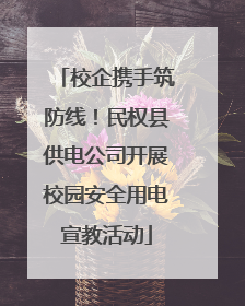 校企携手筑防线！民权县供电公司开展校园安全用电宣教活动