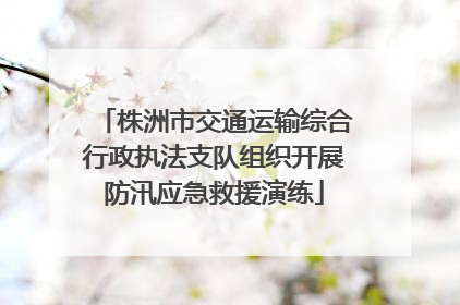 株洲市交通运输综合行政执法支队组织开展防汛应急救援演练