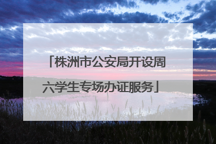 株洲市公安局开设周六学生专场办证服务