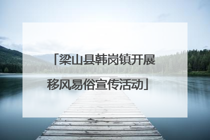 梁山县韩岗镇开展移风易俗宣传活动