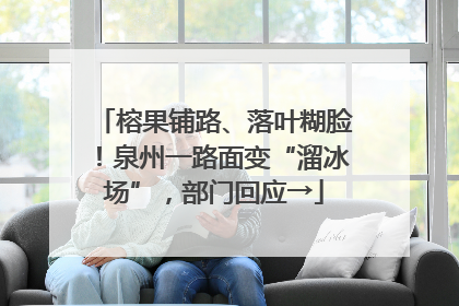 榕果铺路、落叶糊脸！泉州一路面变“溜冰场”，部门回应→