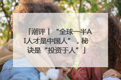 潮评丨“全球一半AI人才是中国人”，秘诀是“投资于人”