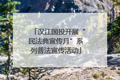 汉江国投开展“民法典宣传月”系列普法宣传活动