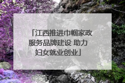江西推进巾帼家政服务品牌建设 助力妇女就业创业