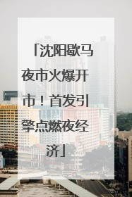 沈阳歇马夜市火爆开市！首发引擎点燃夜经济