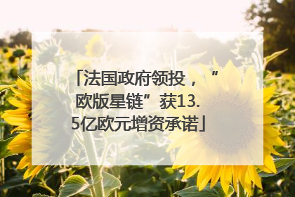 法国政府领投，“欧版星链”获13.5亿欧元增资承诺