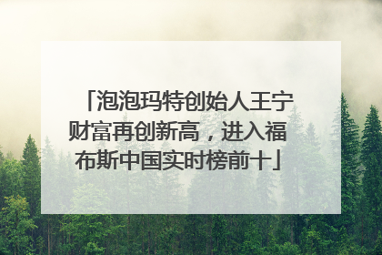 泡泡玛特创始人王宁财富再创新高，进入福布斯中国实时榜前十