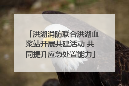 洪湖消防联合洪湖血浆站开展共建活动 共同提升应急处置能力