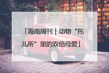 海南周刊｜动物“托儿所”里的双倍母爱