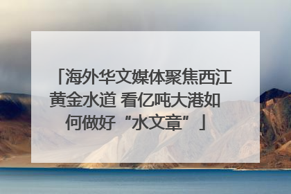 海外华文媒体聚焦西江黄金水道 看亿吨大港如何做好“水文章”