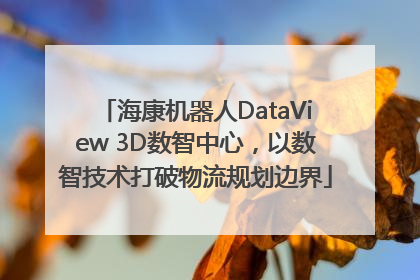 海康机器人DataView 3D数智中心，以数智技术打破物流规划边界